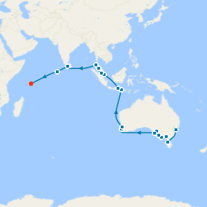 Australia, Bali, Sri Lanka and Maldives from Sydney to Seychelles with Stay
