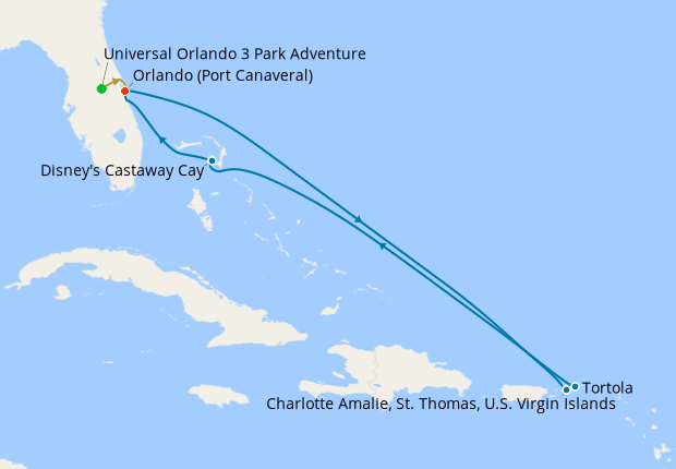 Cruise Itinerary Map
