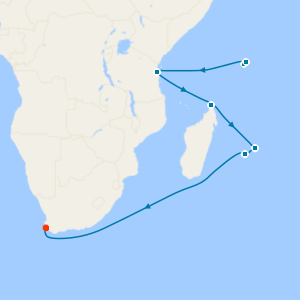 Seychelles, Zanzibar and Mauritius to Cape Town with Stay