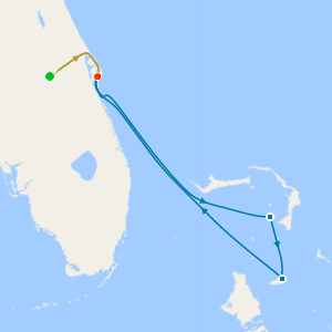 Bahamian Cruise from Port Canaveral with a 3 night pre-cruise stay in Orlando