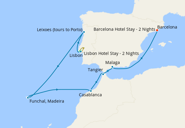 Cruise Itinerary Map