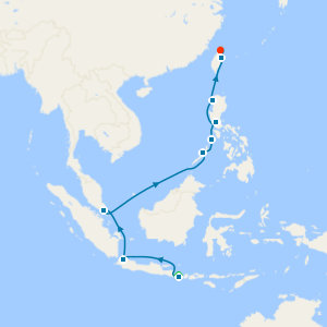 Isles of the Orient from Bali to Taipei with 1 Night Stay
