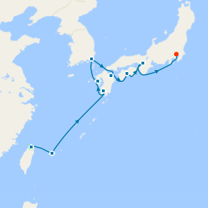Pearls of East Asia from Taipei to Tokyo with 1 Night Stay