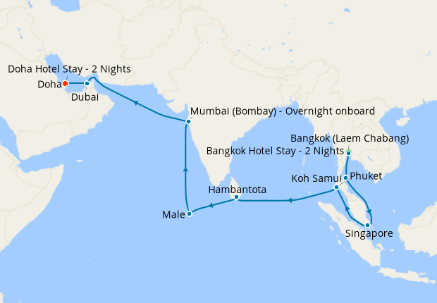 Cruise Itinerary Map