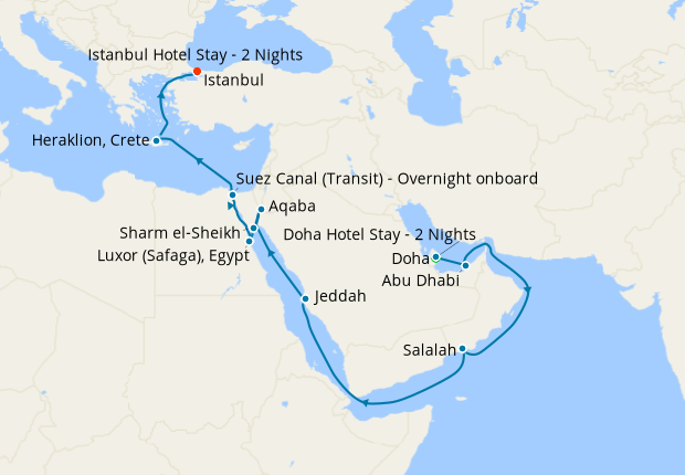 Cruise Itinerary Map