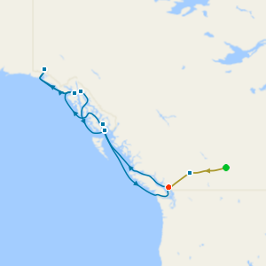 Rocky Mountaineer from Banff to Vancouver and Alaska Hubbard Glacier from Vancouver