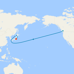 Vancouver to Tokyo with a 2 night pre-cruise stay