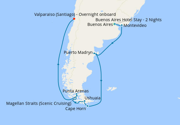 Cruise Itinerary Map