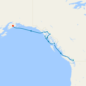Alaska Northbound Glacier from Vancouver to Seward with a 2 night pre cruise stay