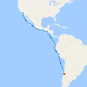 Los Angeles to Valparaiso with 2 night pre and post cruise stays
