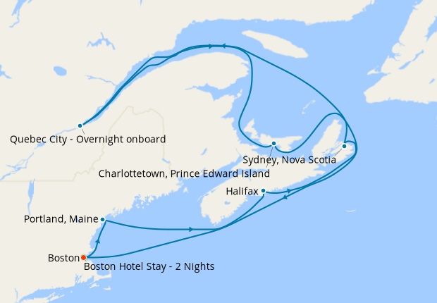 Cruise Itinerary Map