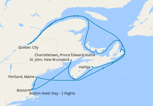 Cruise Itinerary Map