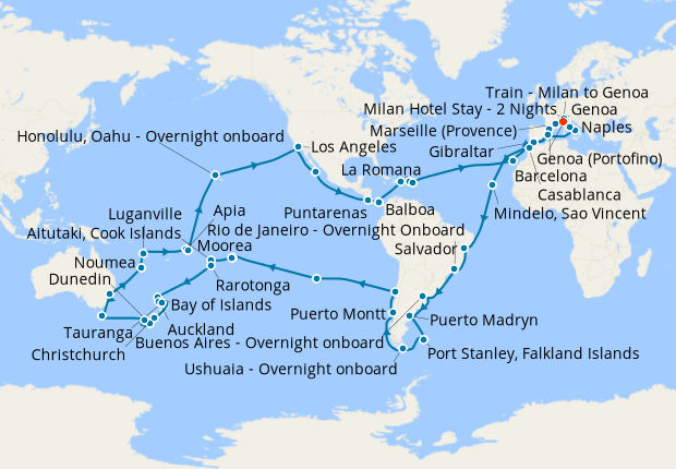 Cruise Itinerary Map