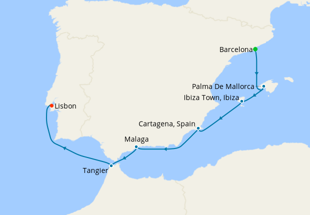 Cruise Itinerary Map