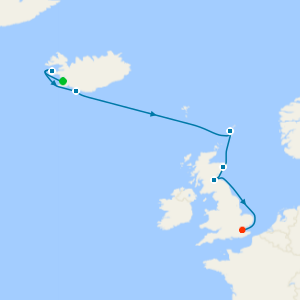 Northern Isles Passage from Reykjavik (Hafnarfjordur) to London (Tilbury)