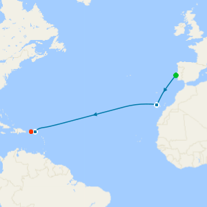 Transatlantic Passage cruise from Lisbon to San Juan