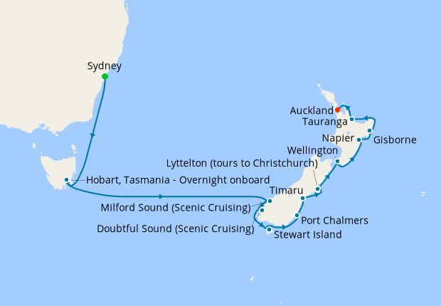 Cruise Itinerary Map