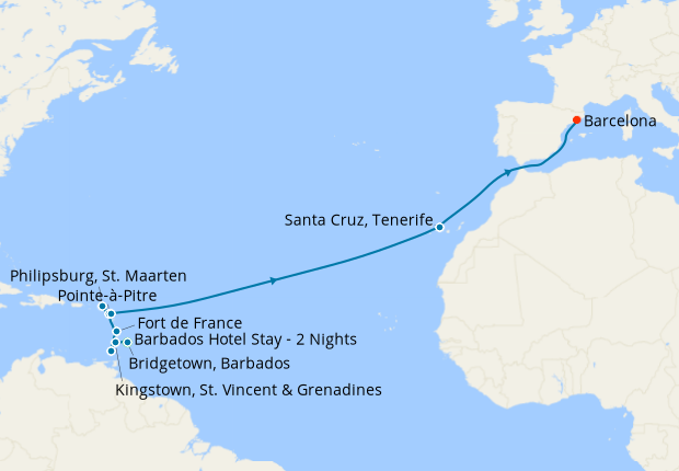 Cruise Itinerary Map