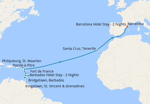 Cruise Itinerary Map