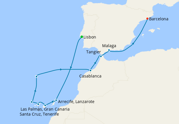Cruise Itinerary Map