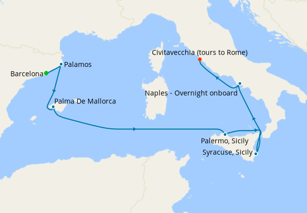 Cruise Itinerary Map