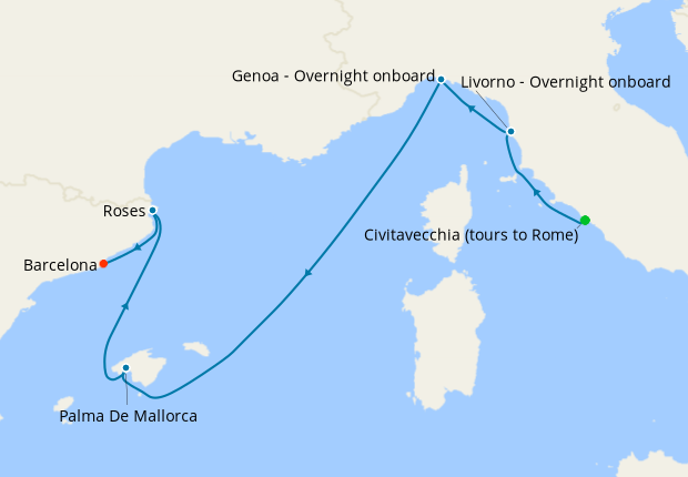 Cruise Itinerary Map