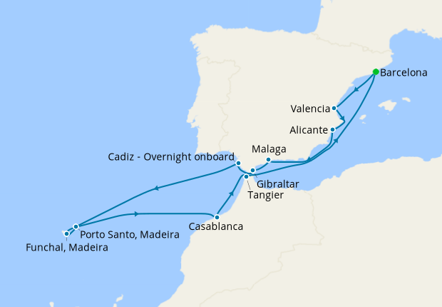 Cruise Itinerary Map