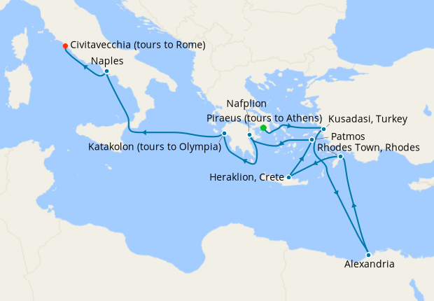Cruise Itinerary Map