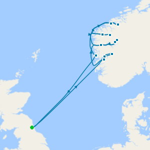 Scenic Highlights of the Norwegian Fjords from Newcastle
