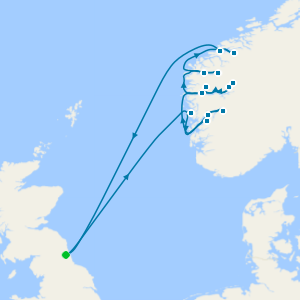 Scenic Highlights of the Norwegian Fjords from Newcastle