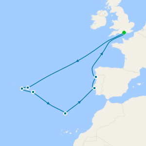 Volcanic Islands of the Azores & Madeira from Portsmouth