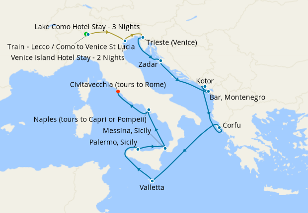 Cruise Itinerary Map
