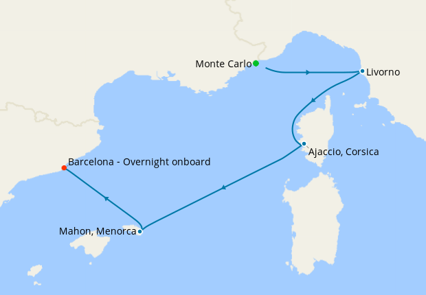 Cruise Itinerary Map