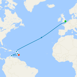 Atlantic Horizons & Caribbean Discovery from London Tilbury to Barbados | Manchester Flights Included