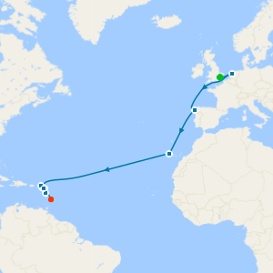 Atlantic Horizons & Caribbean Discovery from London Tilbury to Barbados | Manchester Flights Included