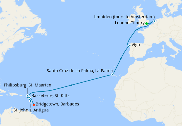 Cruise Itinerary Map