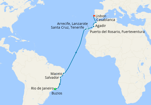 Cruise Itinerary Map