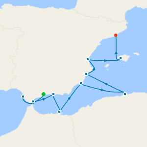 A Journey of Andalusian Legends & Historic North African Crossroads from Malaga to Palma de Mallorca