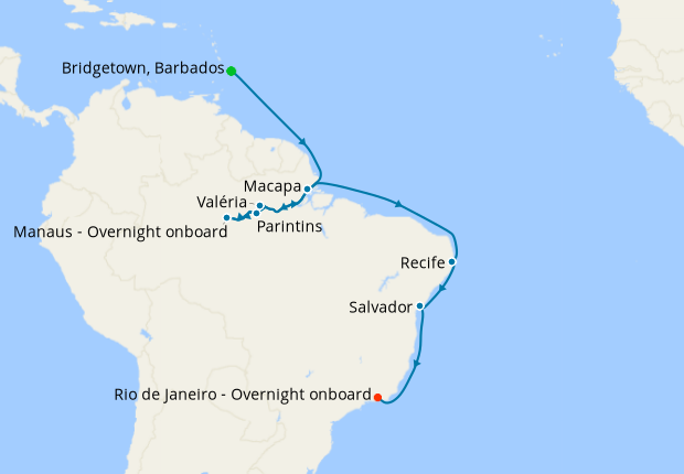 Cruise Itinerary Map