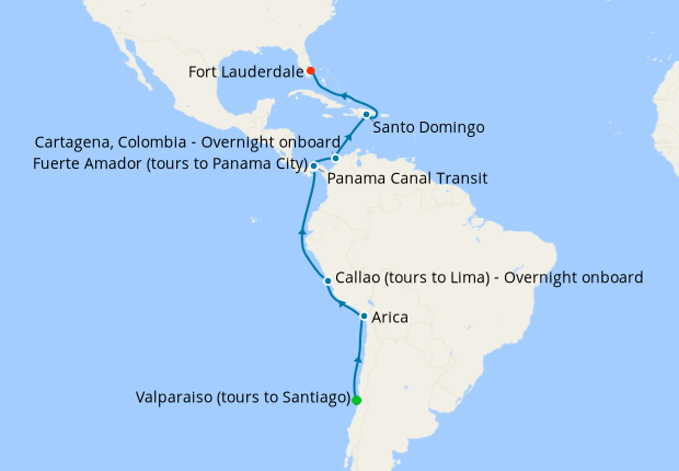Cruise Itinerary Map