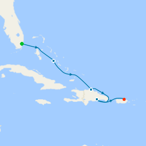 Tropical Island Passage from Miami to San Juan