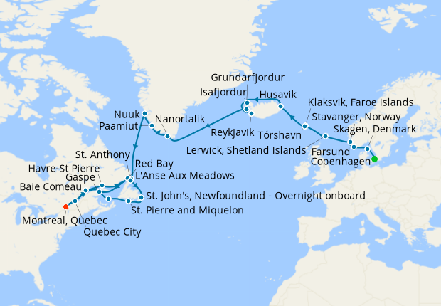 Cruise Itinerary Map