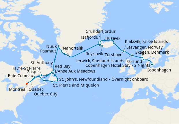 Cruise Itinerary Map