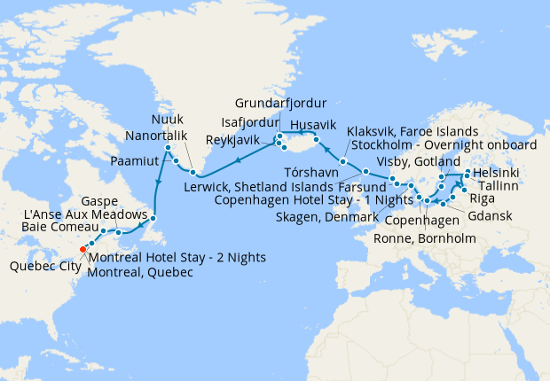 Cruise Itinerary Map