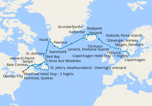 Cruise Itinerary Map