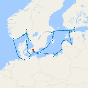 Harbours of Norway, Scandinavia & the Baltic with Hamburg and Copenhagen City Stays 