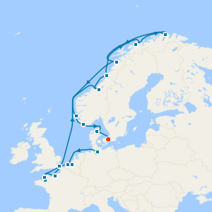 Exploring France, Norway's North Cape & Danish Shores with Hamburg and Copenhagen City Stays 