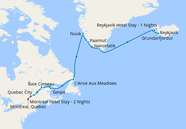 Cruise Itinerary Map