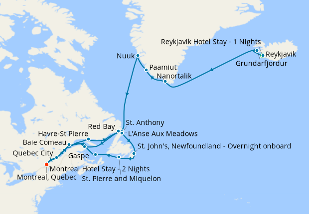 Cruise Itinerary Map
