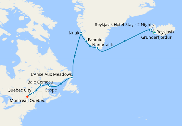 Cruise Itinerary Map
